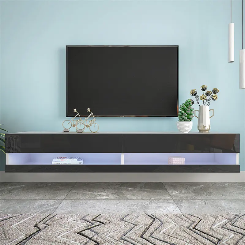 Buy 180 Wall Mounted Floating 80" TV Stand with 20 Color LEDs Quotes, Pricelist