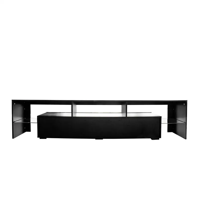 Famous Modern gloss black TV Stand for 80 inch TV , 20 Colors LED TV Stand w/Remote Control Lights Companies, Quotes