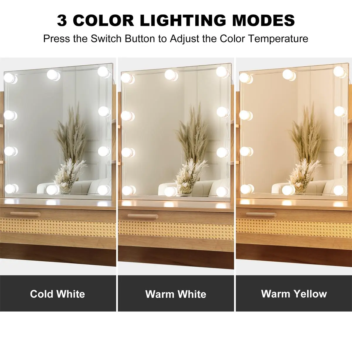 Corner Dressing Table Mirror View