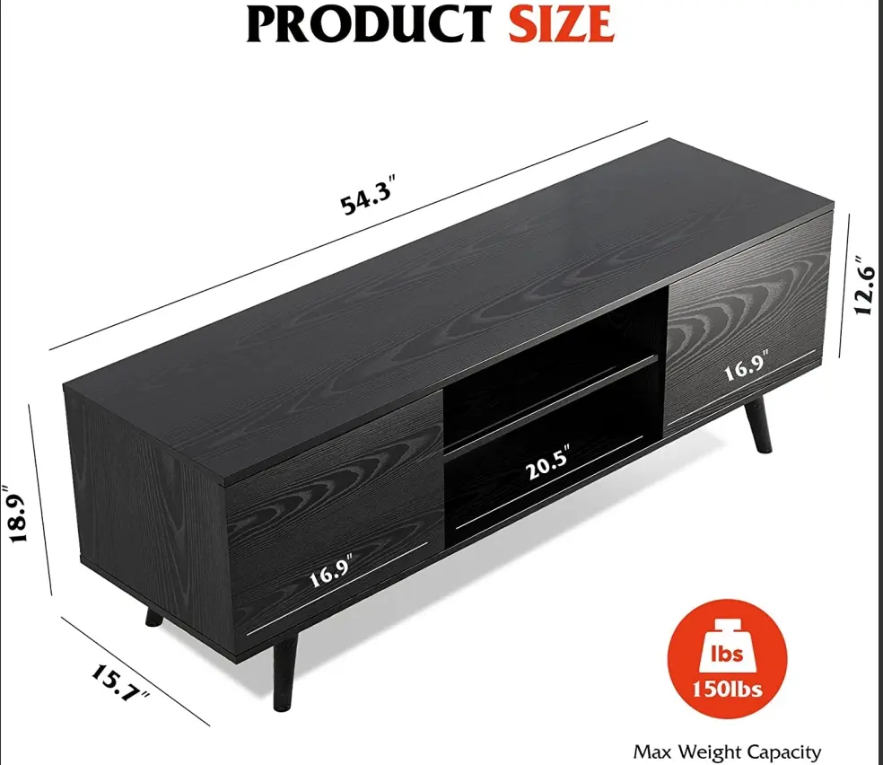 ODM Particleboard TV Cabinet With Adjustable Three Shelves Living Room Furniture Manufacturers, Factory
