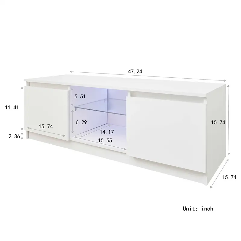 ODM TV Cabinet Wholesale, White TV Stand with Lights, Modern LED TV Cabinet with Storage Drawers, Living Room Entertainment Center Media Console Table Supplier, Factories