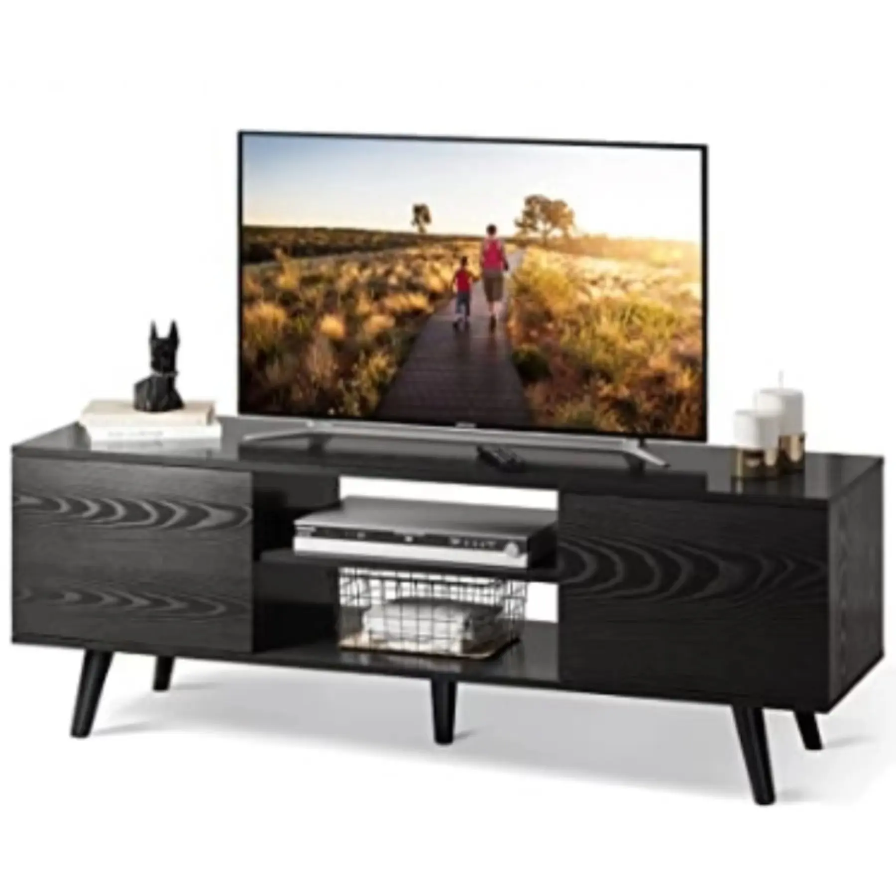 ODM Particleboard TV Cabinet With Adjustable Three Shelves Living Room Furniture Manufacturers, Factory