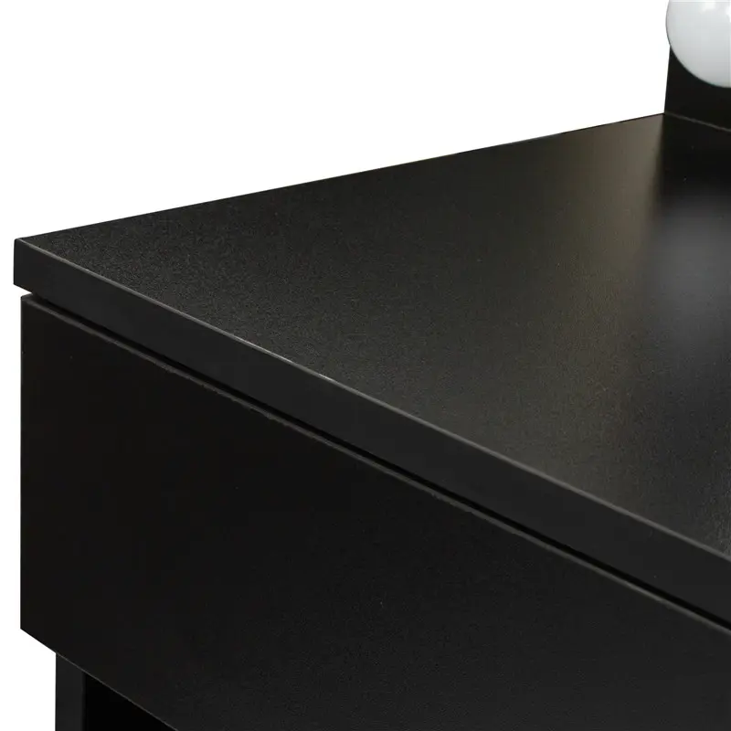 Wholesale Modern Design Bedroom Makeup Dressing Table with Light and Stool Black color Manufacturer, Factories
