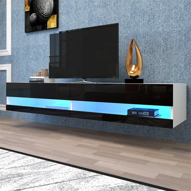 Buy 180 Wall Mounted Floating 80" TV Stand with 20 Color LEDs Quotes, Pricelist