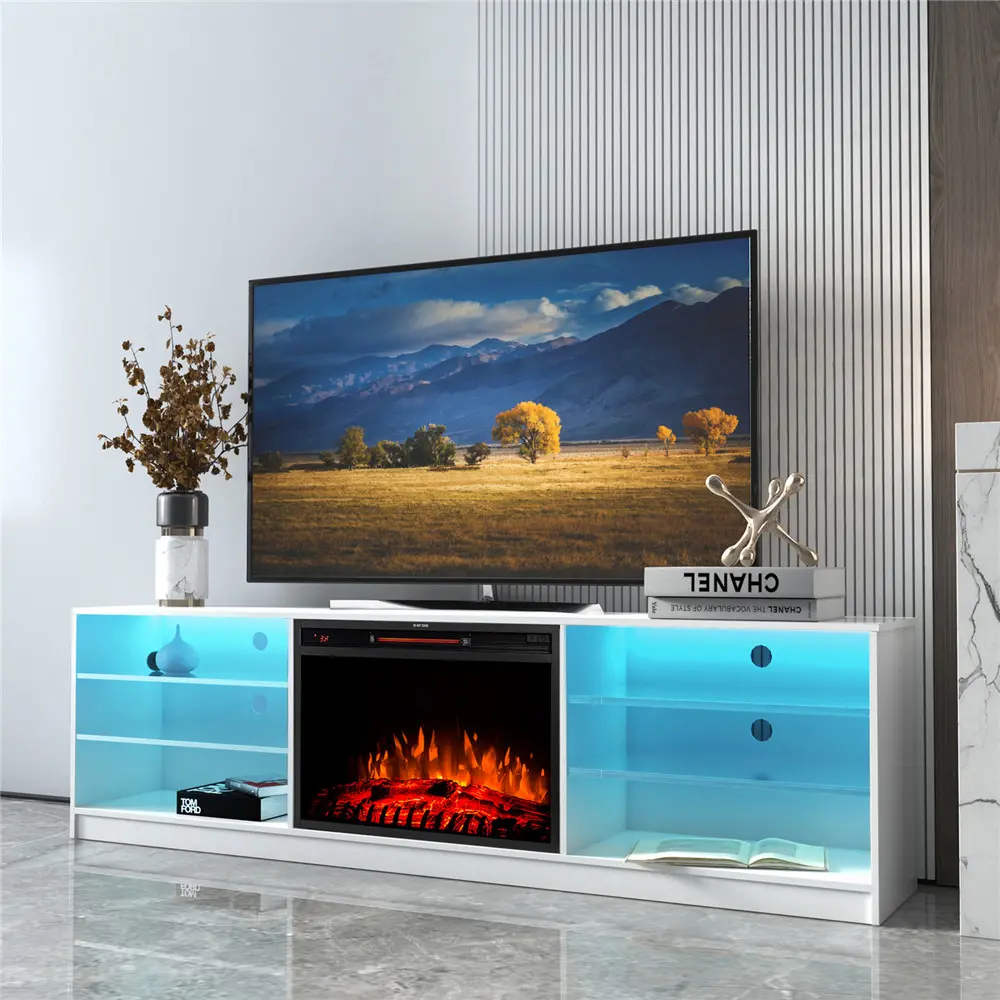 Buy Electric Fireplace TV Console,White Supplier, Products