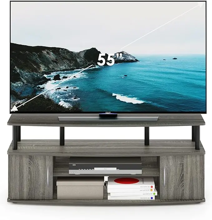 Best Most pupular Oak grey/black TV stand with two doors manufactured from wood wholesale Manufacturer, Companies