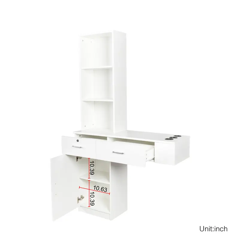 Best White modern simple hair desk, multi-layer storage, large storage space Manufacturers, Pricelist