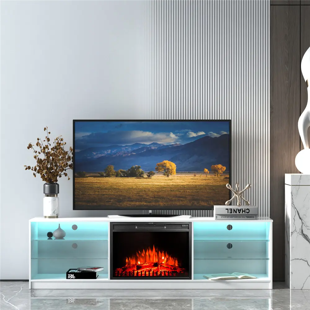 Buy Electric Fireplace TV Console,White Supplier, Products