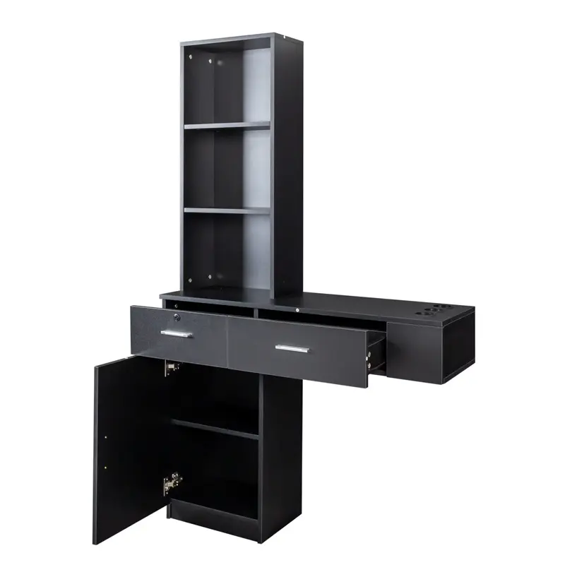 Famous Black modern simple hair desk, multi-layer storage, large storage space Product, Suppliers