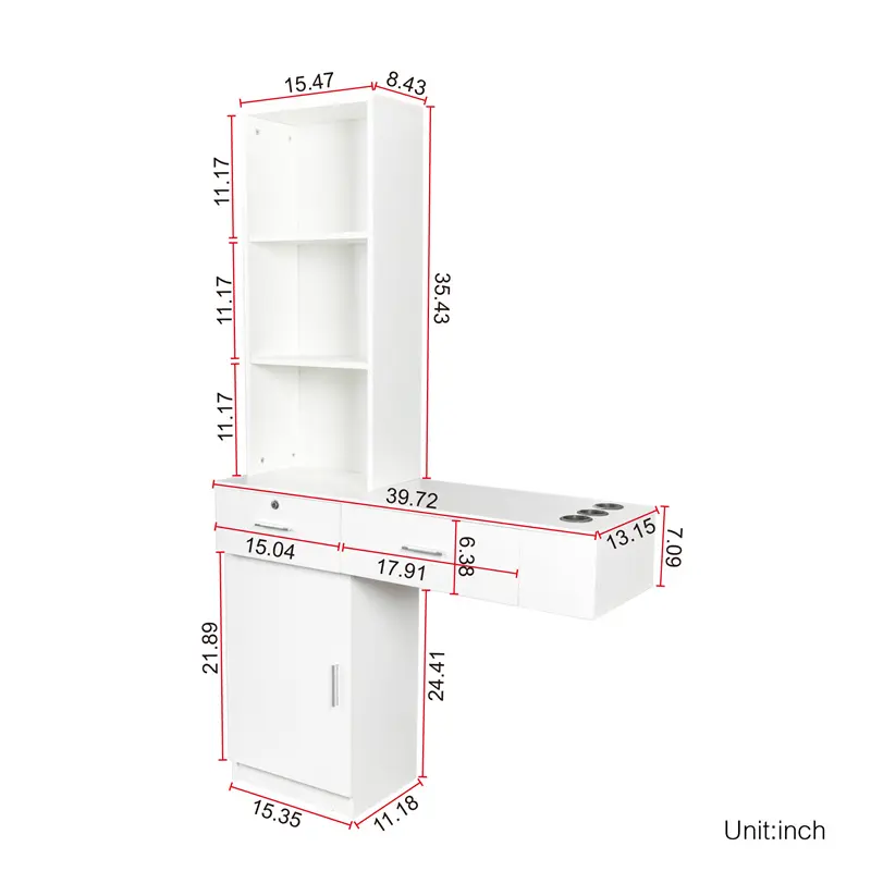 Best White modern simple hair desk, multi-layer storage, large storage space Manufacturers, Pricelist