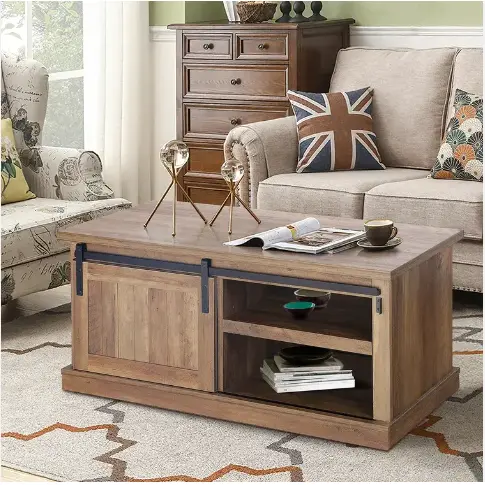ODM Gareth Grey Driftwood 1-shelf Coffee Table Specification Manufacturers, Company
