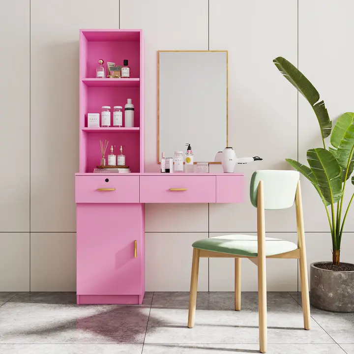 Best Pink modern simple hair desk, multi-layer storage space Quotes, Pricelist