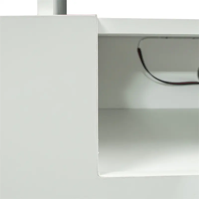 OEM Modern White TV Stand, 20 Colors LED TV Stand w/Remote Control Lights Companies, Factory