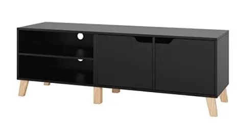 Famous Particleboard TV Cabinet with 2 Doors and 2 Open Partitions，Living room wooden furniture Product, Pricelist