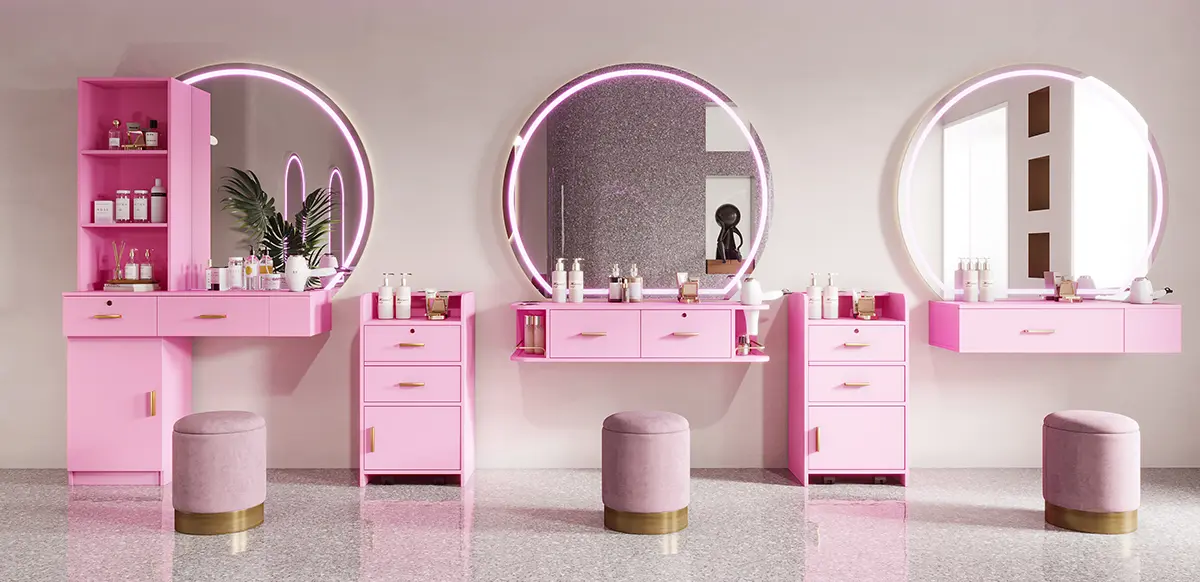 Modern Pink Hair Desk