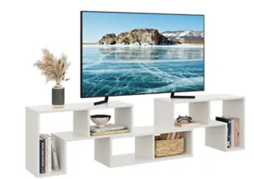 White Double L-Shaped TV Cabinet Stand for Home Furniture - China Factory Union Furnishings