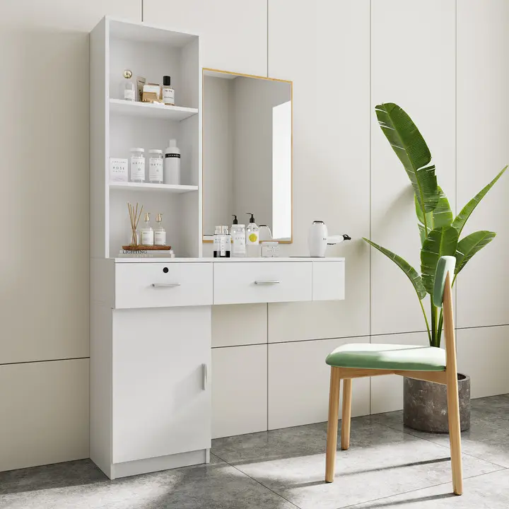 Best White modern simple hair desk, multi-layer storage, large storage space Manufacturers, Pricelist