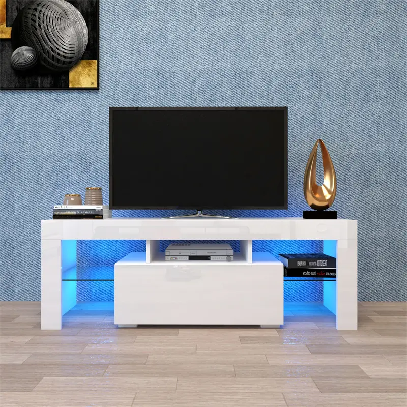 High-Quality Entertainment TV Stand, Large TV Stand TV Base Stand with LED Light TV Cabinet Product, Companies