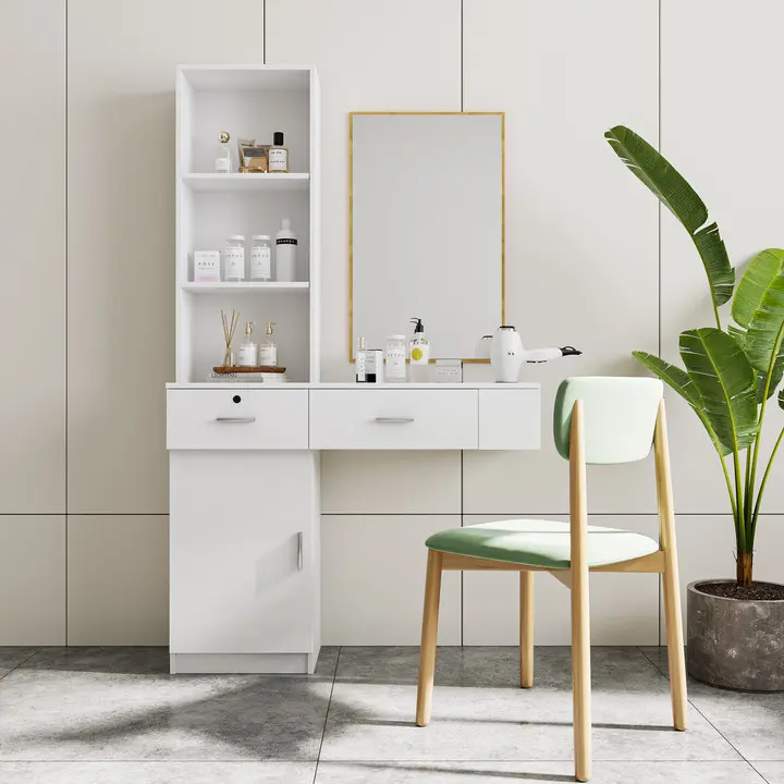 Best White modern simple hair desk, multi-layer storage, large storage space Manufacturers, Pricelist