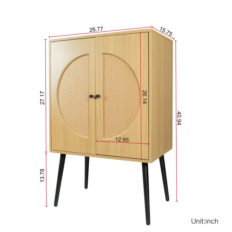 Custom Sideboard, with two storage spaces, restaurant sideboard, entrance channel basement, bedroom and living room, oak color Factory, Suppliers