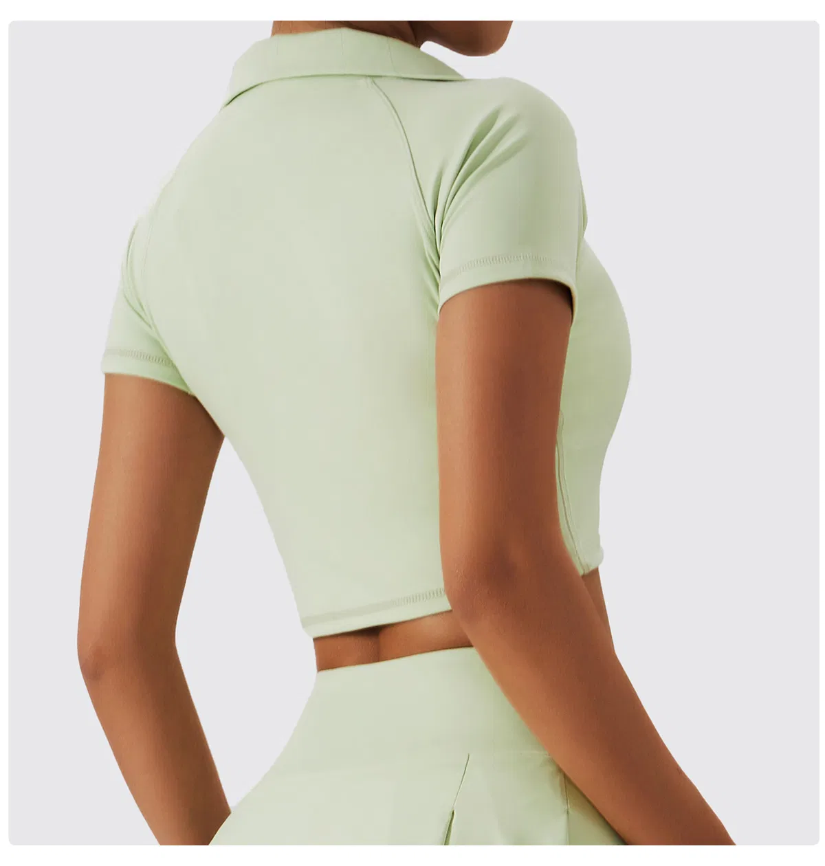 Atacado Camisetas Personalizadas com Logo para Mulheres, Camisetas de Manga Curta para Exercícios, Camisas com Decote em V para Corrida, Tênis, Yoga, Golfe