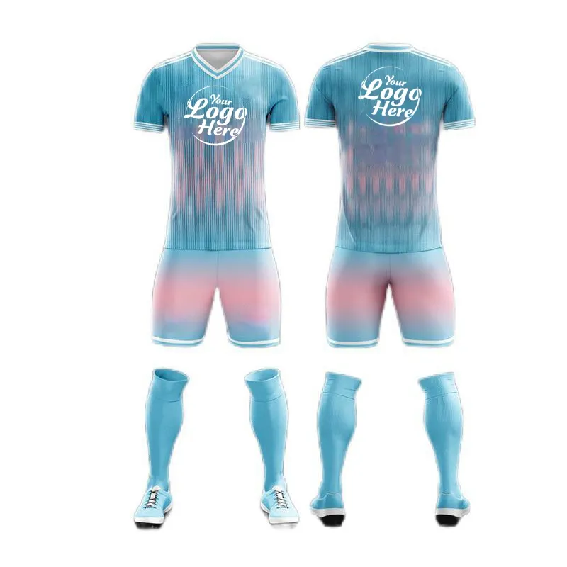 Conjunto de Futebol Novo Personalizado Personalização de Logotipo Personalização de Competição Treinamento Traje Esportivo Secagem Rápida Uniforme de Equipe