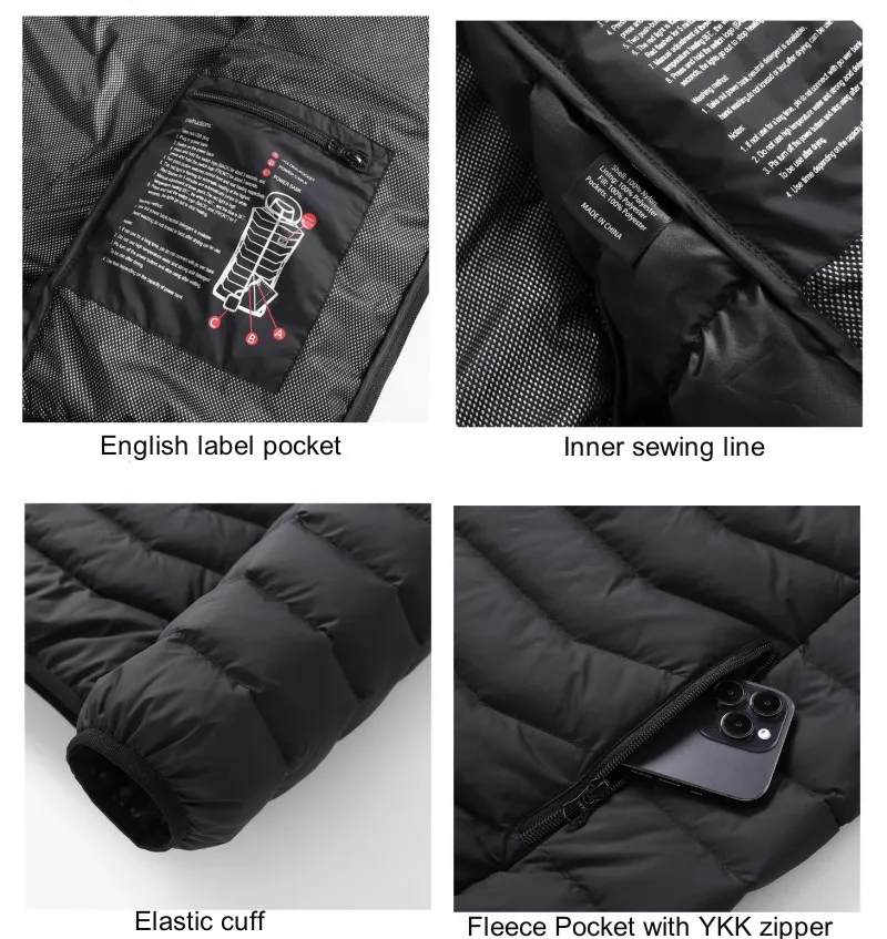 Roupas aquecidas de inverno para caça e caminhadas, roupas aquecidas com bateria