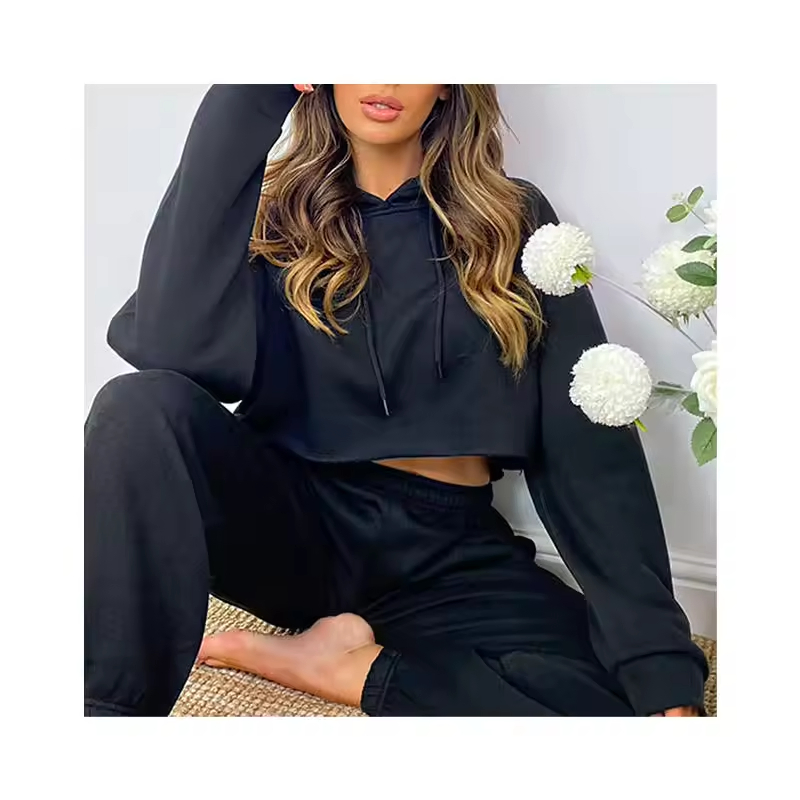 Roupas de Esporte Femininas Plus Size Lazer Vendendo Bem Casual Algodão Academia Cropped Oversized 2 Peça Moda Roupas de Esporte