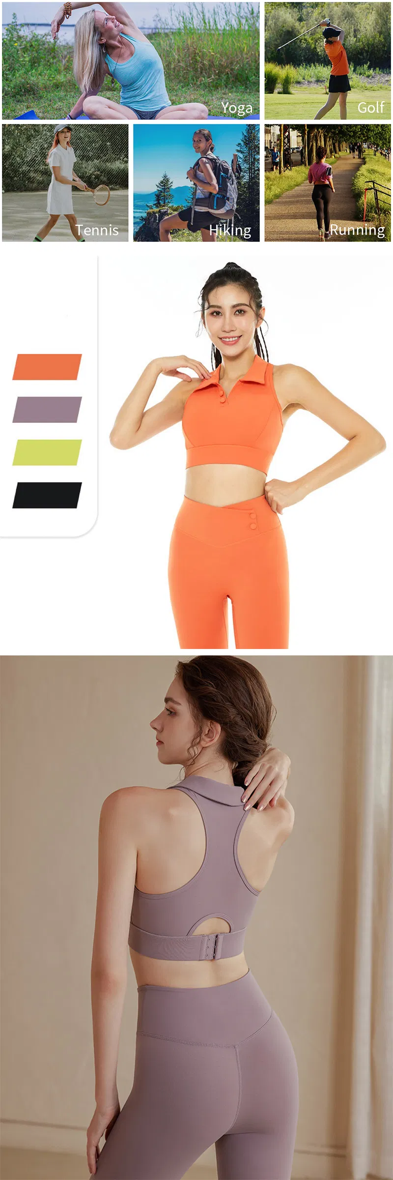 Novo Design Roupas de Ginástica Femininas Premium
