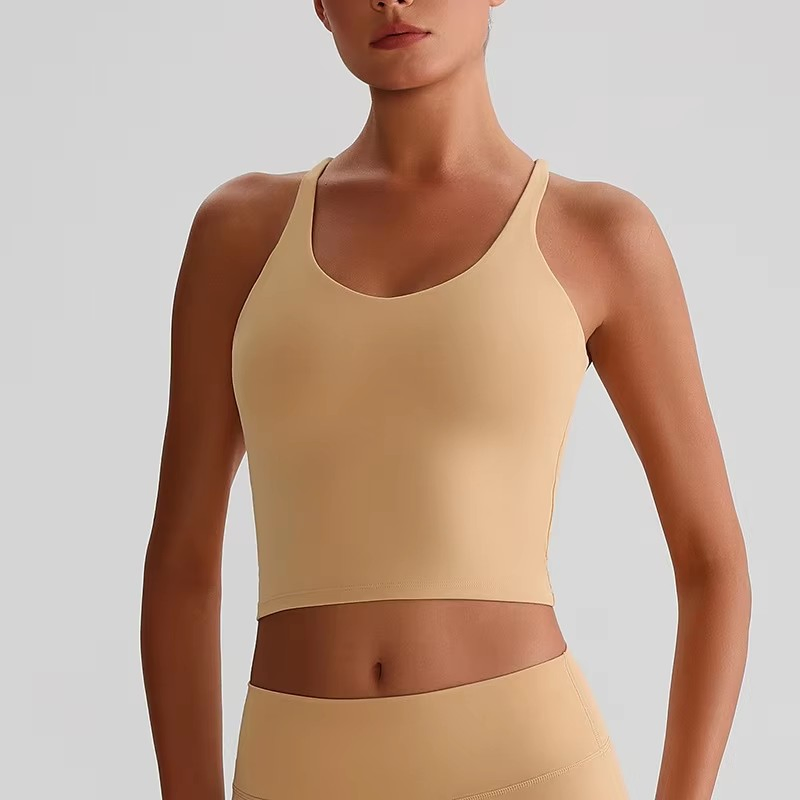 Conjunto de Top de Esporte de Alto Desempenho e Regata para Yoga e Academia