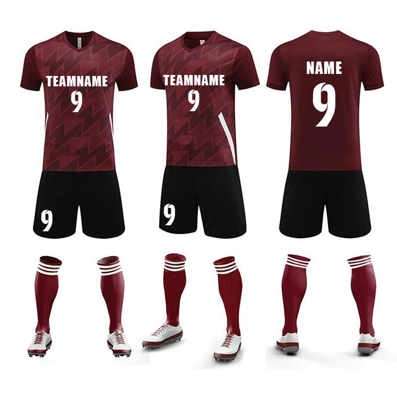 Conjunto de Roupas Esportivas Masculinas de Futebol Profissional com Gráficos Sublimados e Impressão Personalizada
