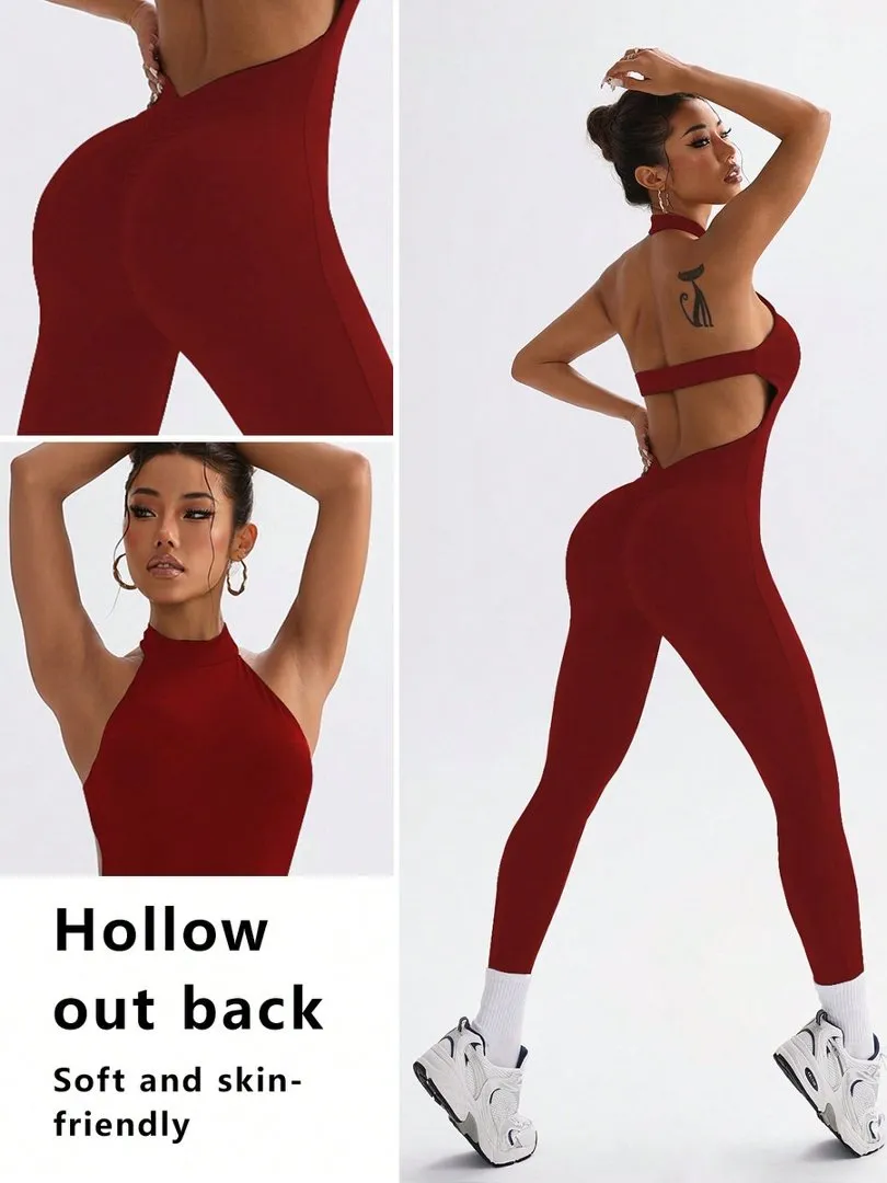 Conjunto de Roupas Ativas de Yoga de Alta Qualidade em Uma Peça, Ajuste Casual, Roupas Esportivas Respirável para Treino