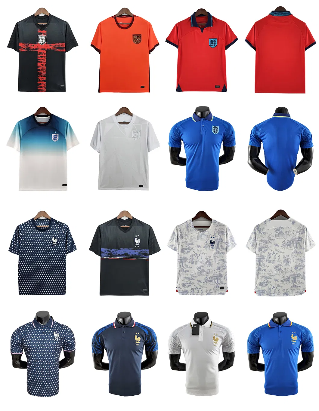 Camiseta de alta qualidade para homens, vestuário esportivo, conjunto de treino, roupa de futebol 2022 versão do jogador, camisa de futebol