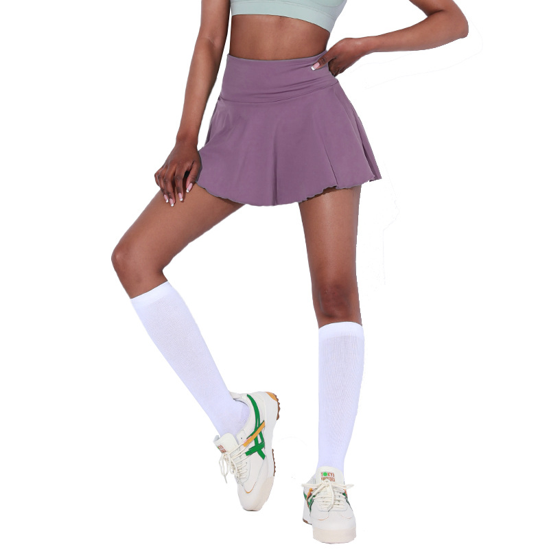 Conjunto de Duas Peças de Design de Bolso para Atacado, Roupas de Fitness para Yoga, Saias de Tênis para Mulheres