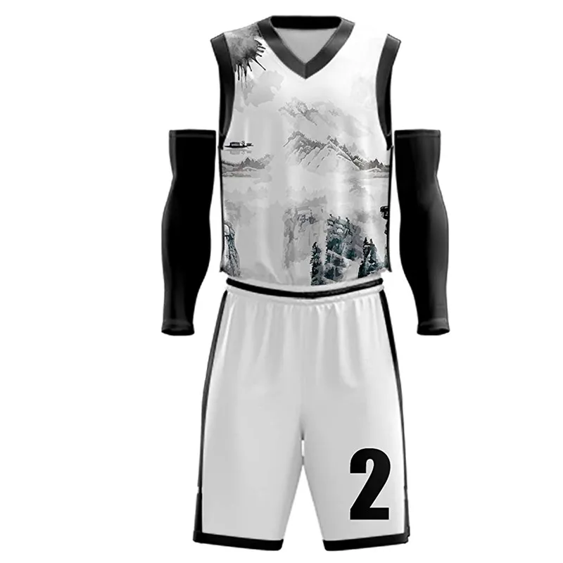 Uniforme de Basquete em Material de Secagem Rápida com Logotipo da Equipe