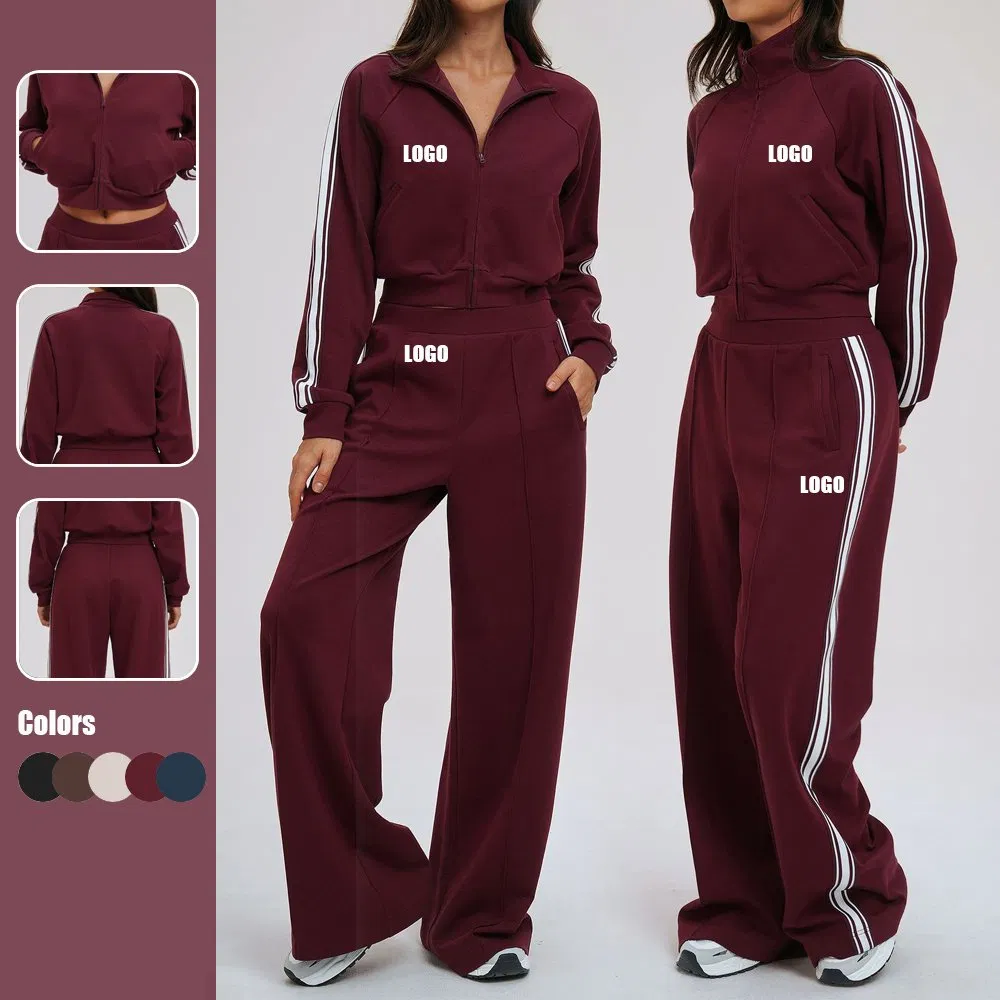Conjunto esportivo feminino solto, casual, confortável e versátil para atividades ao ar livre