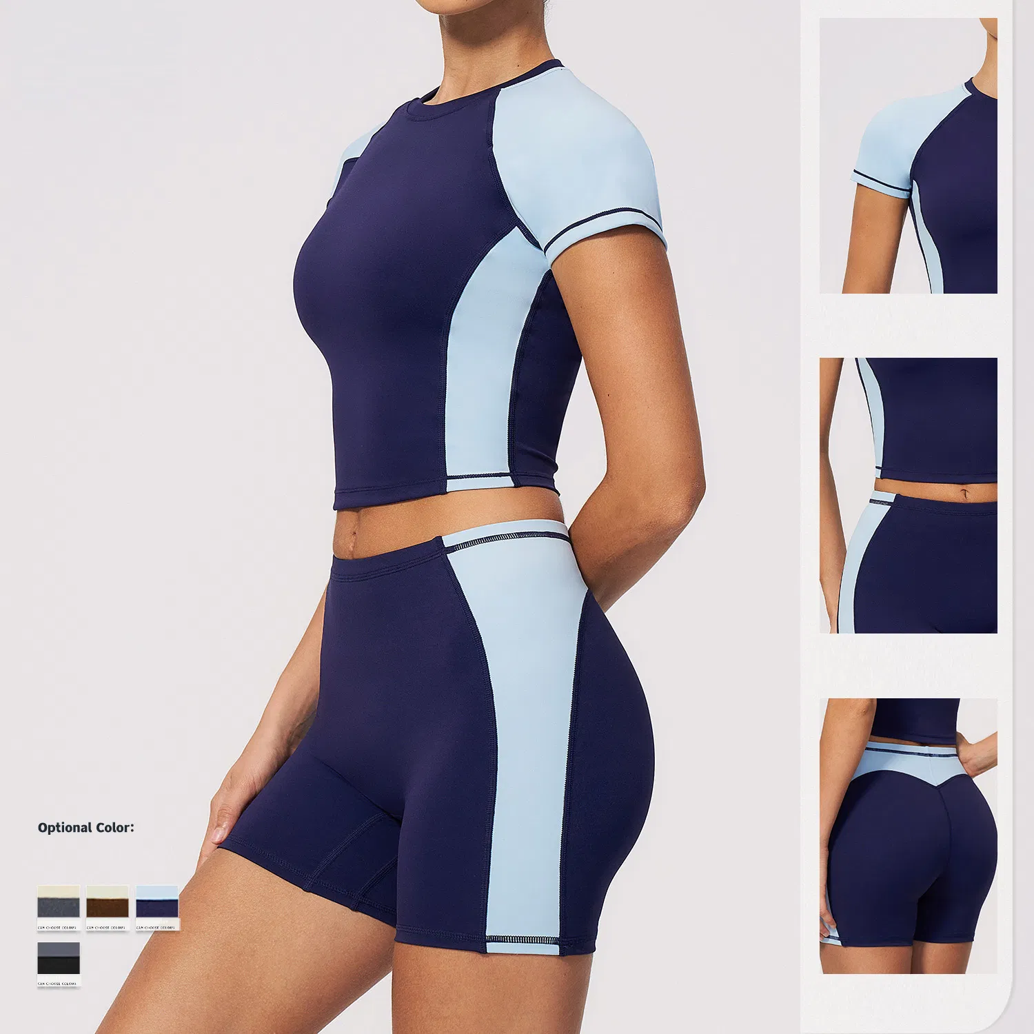 Roupas de Ginástica para Mulheres com Bloco de Cores à Venda por Atacado
