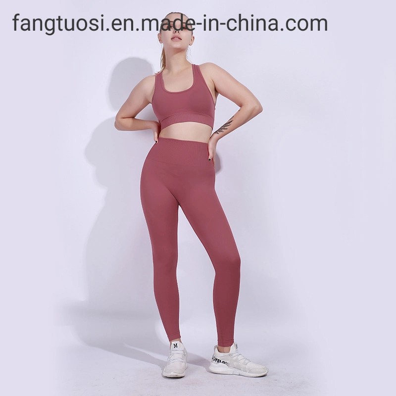 Conjunto de Atividades Reutilizado de Baixa Quantidade Mínima Conjunto de Fitness para Mulheres Conjunto de Sutiã Esportivo Conjunto de Yoga Fitness Roupas de Treino