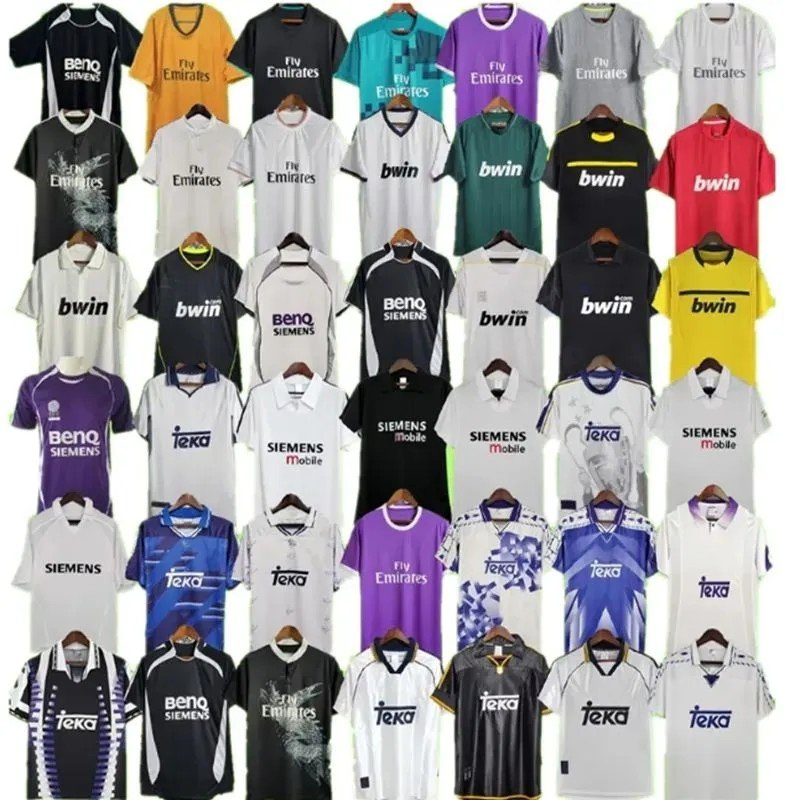 Camisas de futebol retro de alta qualidade da equipe europeia de futebol tailandesa, confortáveis e respiráveis