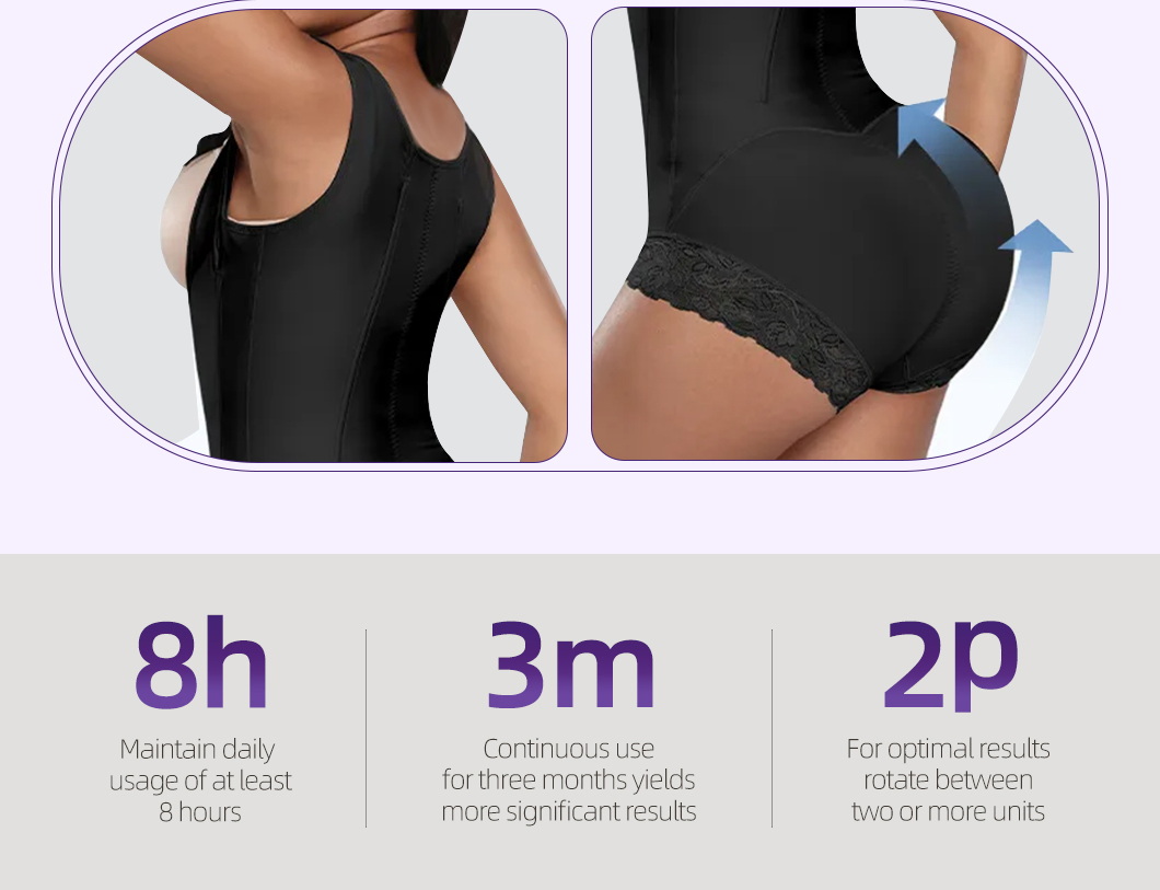 Moldador de Corpo Inteiro de Alta Qualidade com Controle de Barriga, Macacão Shapewear, Fio Dental, Faja Lombar para Mulher, Roupa de Compressão para Uso Pós-Lipoaspiração
