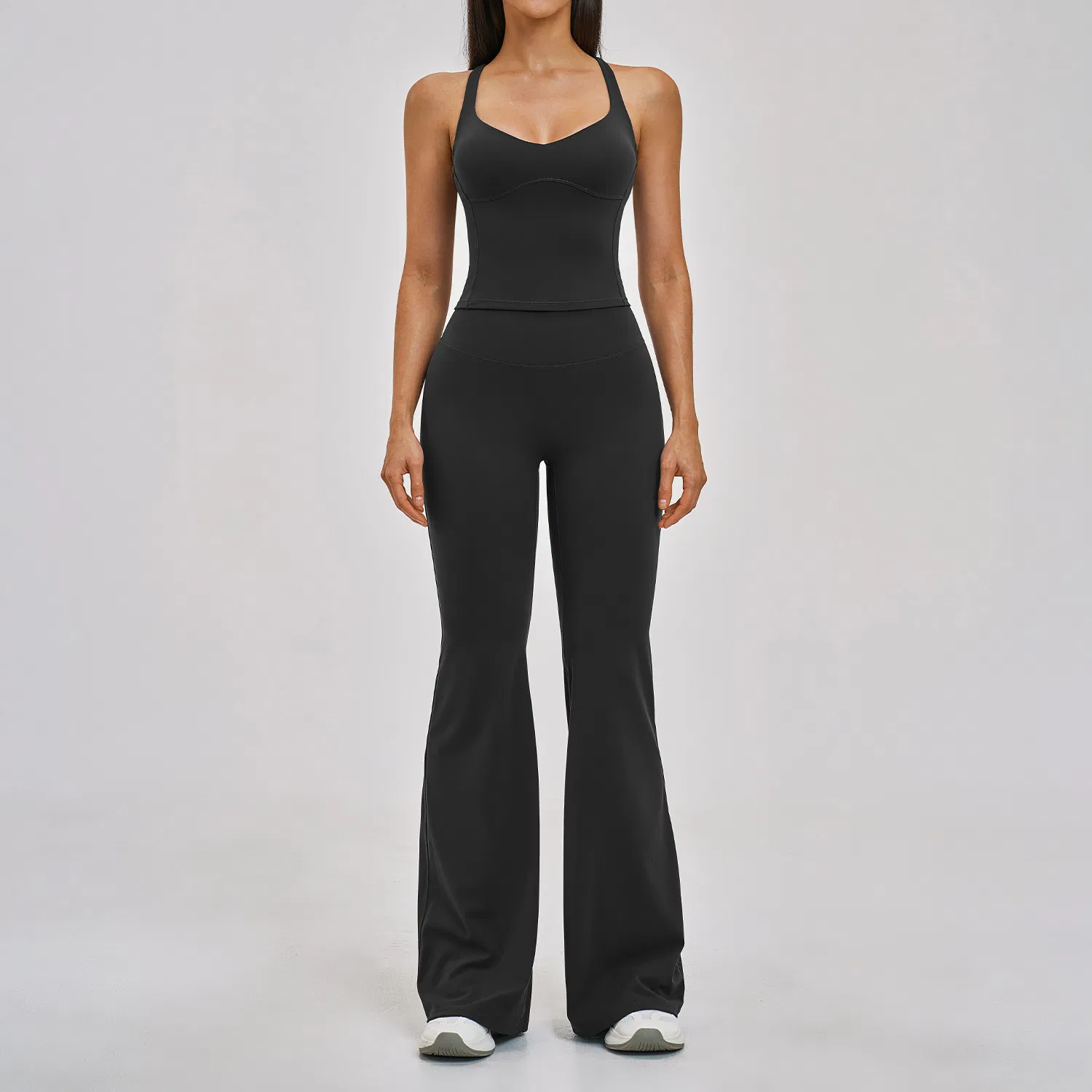 Conjunto Esportivo Feminino Estiloso com Cintura Alta e Linha Levantadora de Bumbum para Pilates e Corrida Compre Roupas de Fitness Acessíveis Online Frete Grátis