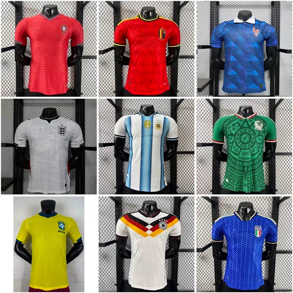 Camiseta de Futebol Replica da Tailândia, 2026 Camiseta da Seleção Nacional Messi Ronaldo, Camiseta de Futebol Versão do Jogador Replica