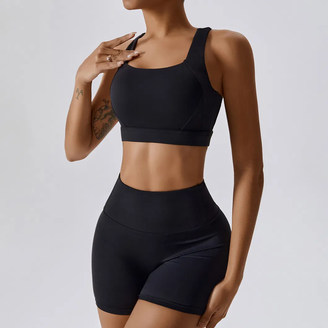 Conjunto de Leggings e Sutiã Esportivo Feminino para Academia, Roupa Casual para Exercícios