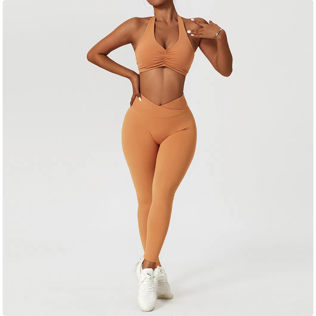 Conjunto de Roupas de Esporte Femininas para Yoga