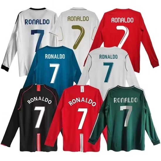 Camisas de futebol retro de alta qualidade da equipe europeia de futebol, confortáveis e respiráveis