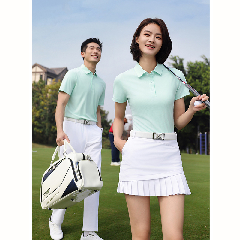 Roupas de Golfe para Cavalo de Alta Qualidade Unissex com Design de Botão de Manga Curta, Respirável e Sensação Fresca 4-Color