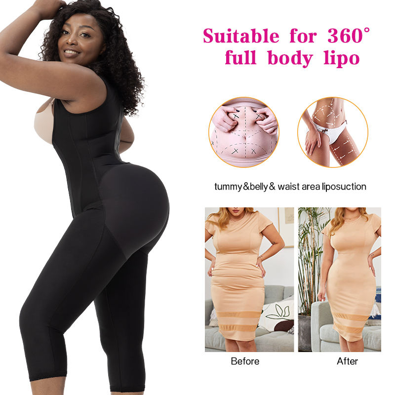 Stage 1 Bbl Colombianas Pós Cirurgia Gaine Amincissante Mulher Abdominoplastia Roupa de Compressão Tecido Elástico PARA Fajas