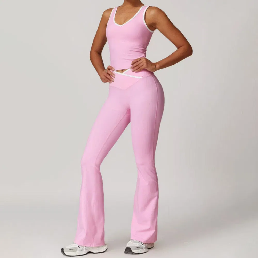 Roupas de Esporte Femininas Venda Quente na Amazon Conjunto de Yoga de Secagem Rápida para Academia
