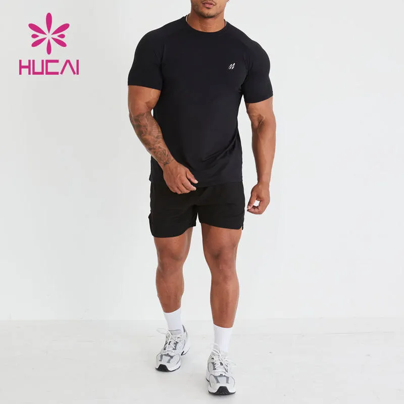 Roupas de Ginástica Ativa para Homens Personalizadas, Leves, Respirável, em Malha, Secagem Rápida, para Treino e Corrida
