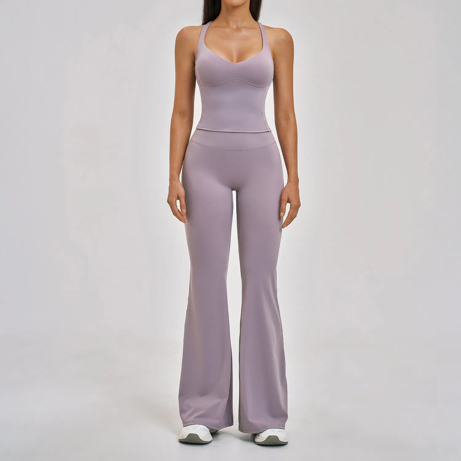 Conjunto Esportivo Feminino Estiloso com Cintura Alta e Linha Levantadora de Bumbum para Pilates e Corrida Compre Roupas de Fitness Acessíveis Online Frete Grátis